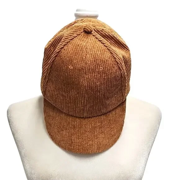 Unbranded Brown Corduroy Adjustable w/Air Holes Baseball Style Cap OSFM - Picture 1 of 5